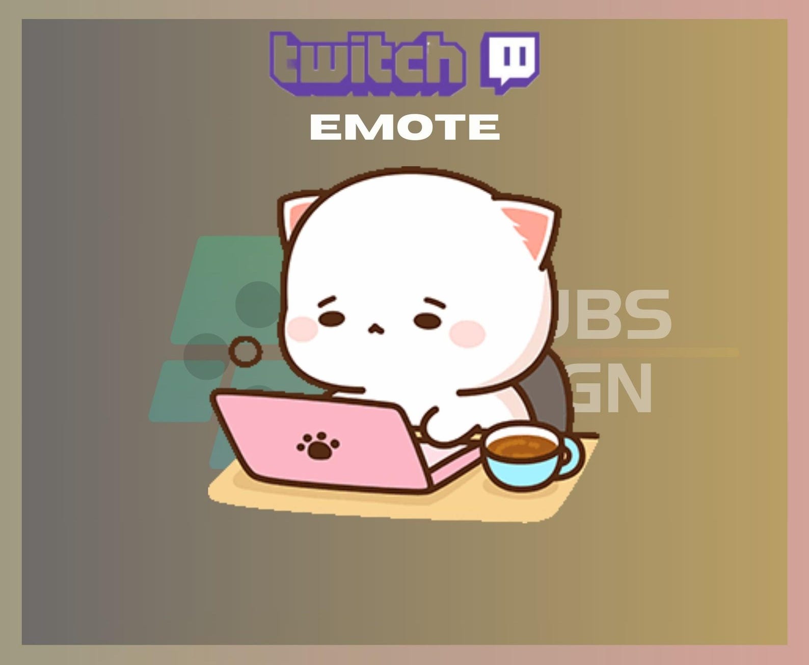 Animated Twitch, Kick Emote, Kitty Emote, Tired Emote, Sleepless Emote ...