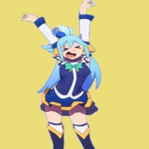 ANIMATED KONOSUBA AQUA Anime girl Dancing Emote Twitch or Discord, Kawaii Emotes, anime Twitch Emotes, Twitch anime Emotes