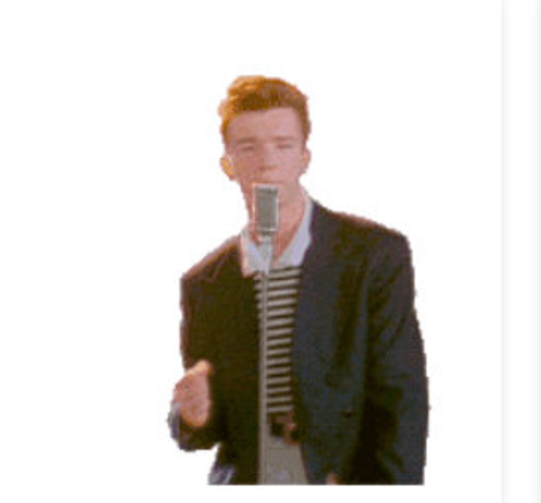 Transparent Animated Rick Roll Meme Emote for Twitch 