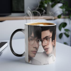 SB19 Moonlight Color Morphing Mug, Changes Color once the Cup gets warm, SB19 Ken, Pablo, Stell, Josh, Justin, Ppop, A&#39;tin Gift, SB19 merch