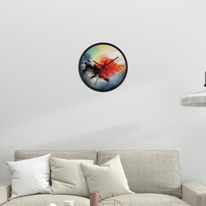 Artist&#39;s Touch || Wall Clock, Modern Design Unique Wall Clock, Handmade Gift Unisex