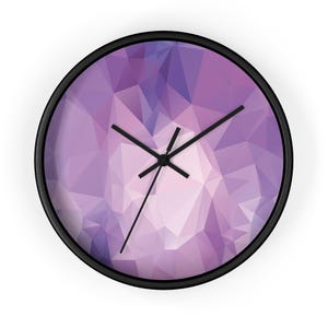 Purple Portrait Wall Clock: Modern Home Decor Accent