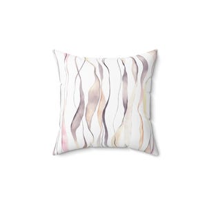 Waves Pillow: Boho Home Decor Throw Cushion