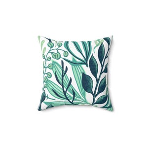 Underwater Life || Botanical Print Pillow, Cozy Decor Indoor Cushion, Greenery Throw Pillow, Plant Lover Gift, Home Accent Gift for Mom