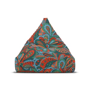 Hippie&#39;s Dream Bean Bag Chair Cover: Polyester Outdoor Lounger