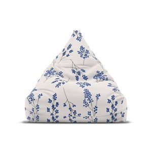 Flower Pattern Bean Bag Chair Cover: Polyester Outdoor Lounger