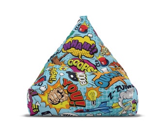 Pop Art // Funda para sillón puf, estilo cómic