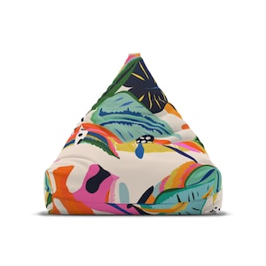 Summertime Bean Bag Chair Cover: Outdoor Lounger, Durable Polyester