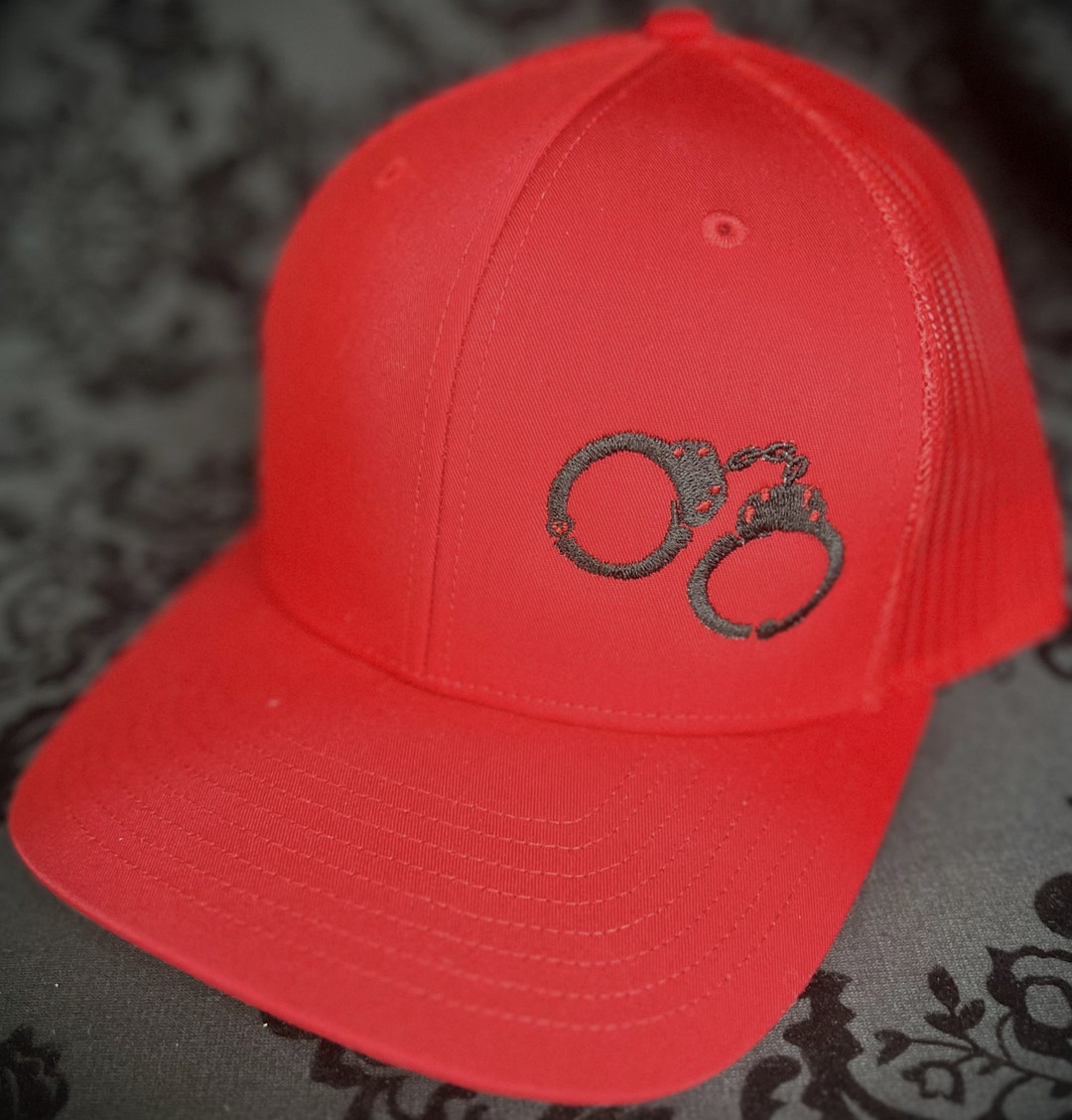 Trucker Style Hat With Handcuff Logo Trucker Hat With Etsy