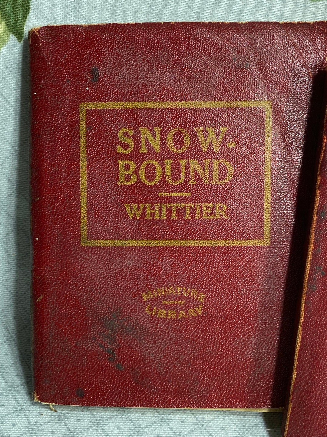 Vintage Set 5 Little Leather Library Books in Poor Conditionminiature