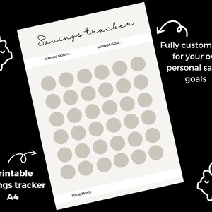 Printable saving tracker // savings challenge, budget, finance planner, cash stuffing, neutral money tracker, envelope stuffing, digital