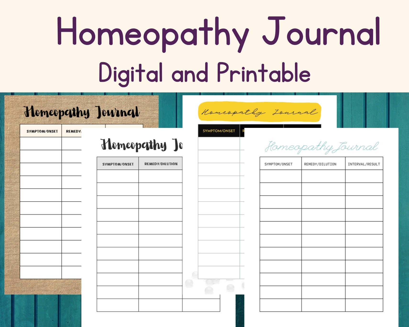 Homeopathy Journal Homeopathic Study Guide PDF Digital Download - Etsy