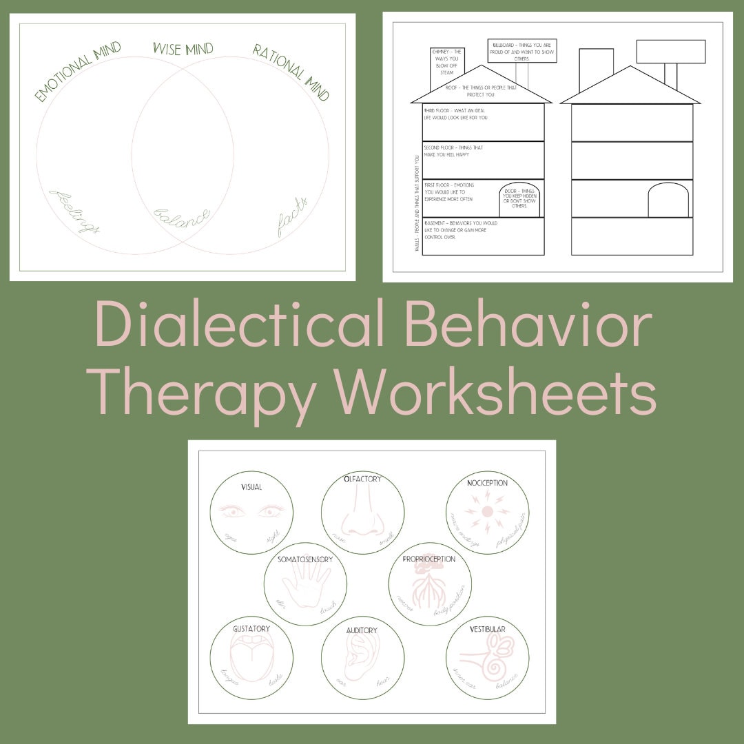 Dialectical Behavior Therapy DBT Worksheets - Etsy