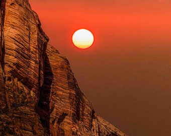 Sunset in Zion National Park. Western Art