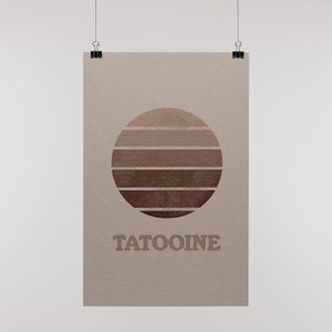 Star Wars Minimalist Planet Poster - TATOOINE