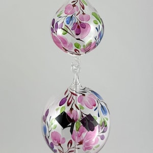 Mulino luminoso, solare, mulino solare, decorazione in vetro, arte del vetro, vetrate colorate, acquerello, decorazione per finestre unica e accattivante, 9 x 43 cm