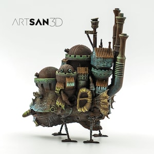 Estátua do Castelo Animado de Howl, pintada à mão, decoração do Studio Ghibli (arte de fã de 18 cm) imagem 1