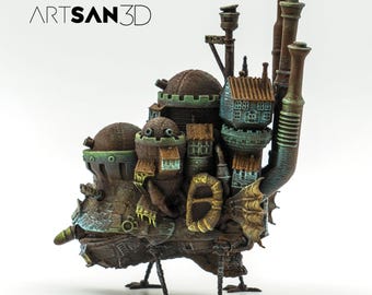 Howl's Moving Castle Statue,Hand Painted Studio Ghibli Decor (7-Inch Fan Art)