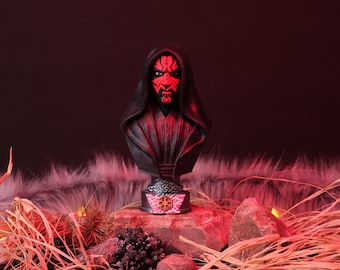 Handmade Darth Maul Bust, Star Wars Statue, Collectible Figure, Office Decor, Hand Painted Statue
