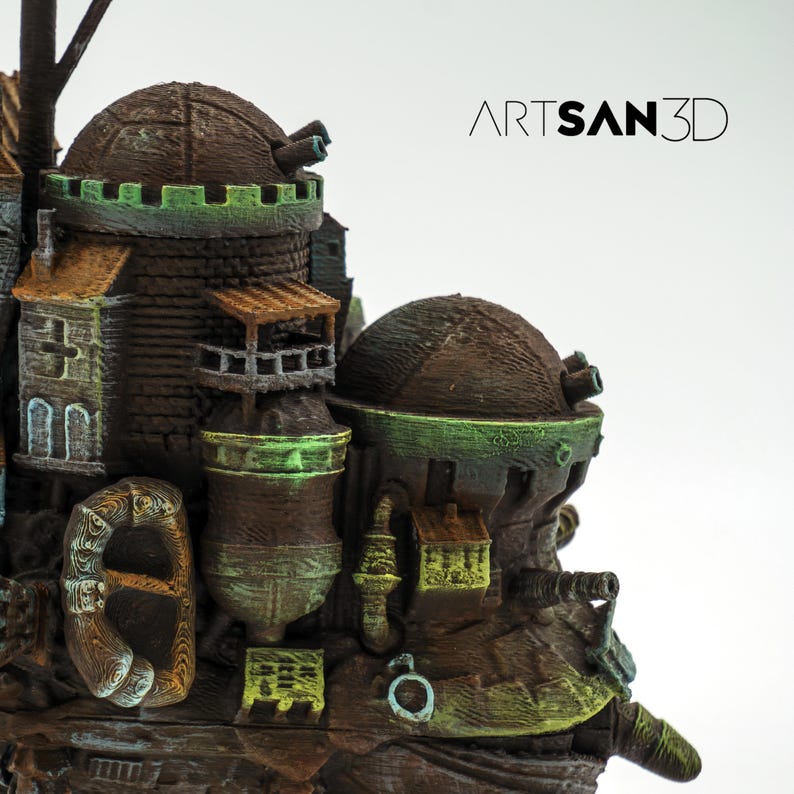 Estátua do Castelo Animado de Howl, pintada à mão, decoração do Studio Ghibli (arte de fã de 18 cm) imagem 8