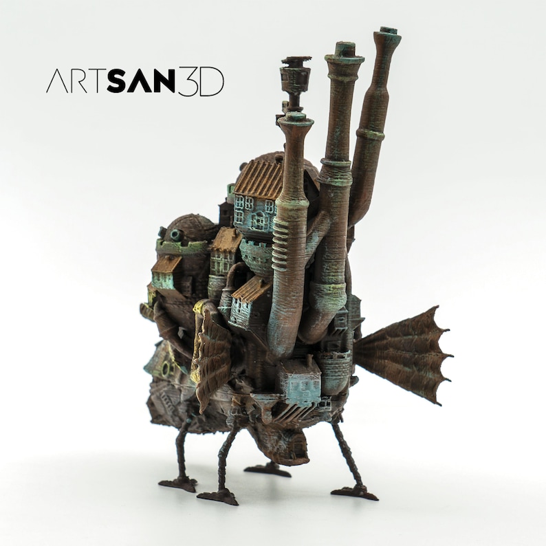 Estátua do Castelo Animado de Howl, pintada à mão, decoração do Studio Ghibli (arte de fã de 18 cm) imagem 6