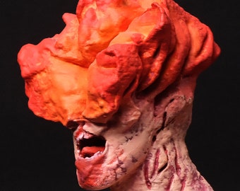 The Last Of Us Clicker Bust: Halloween Decor, Handmade Painting