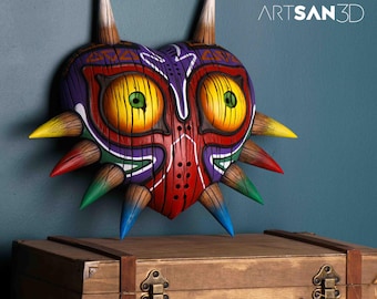 Legend of Zelda Majora’s Mask Replica, Majora's Mask Original Size Mask ,Majora’s Mask Legend of Zelda, Handmade Cosplay Mask & Display Mask