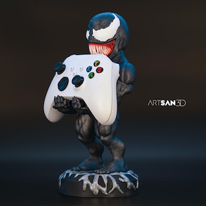 Venom-controllerstandaard, Xbox- en PS5-controllerhouder, joystickhouder, gamingkamerdecoratie, perfect gamercadeau, Venom-telefoonstandaard.