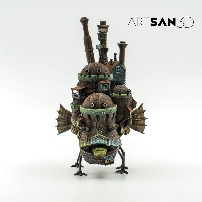 Estátua do Castelo Animado de Howl, pintada à mão, decoração do Studio Ghibli (arte de fã de 18 cm) imagem 4