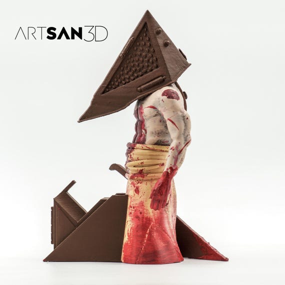 Pyramid Head Joystick Holder: Hand-painted Silent Hill Gaming