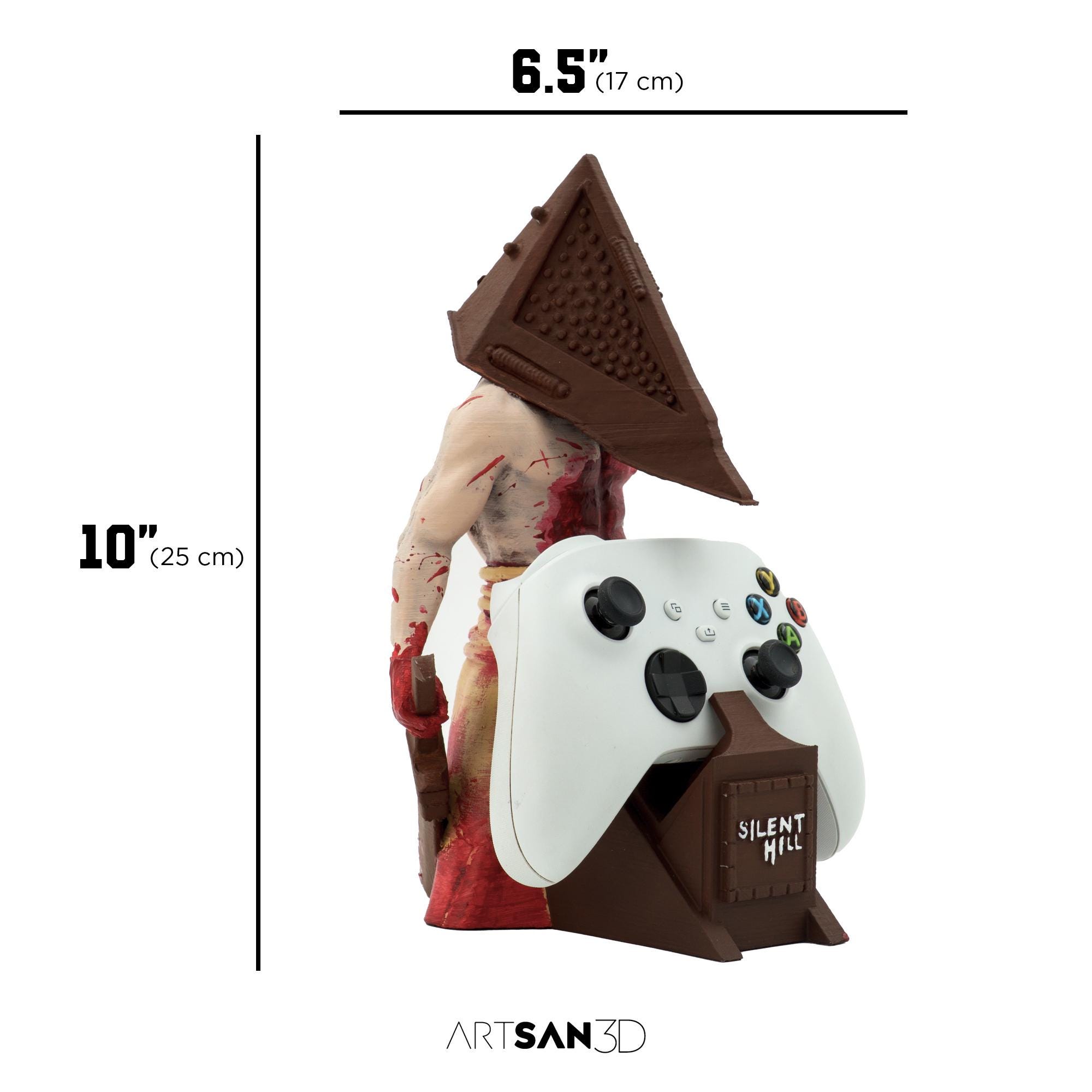 Pyramid Head Joystick Holder: Hand-painted Silent Hill Gaming