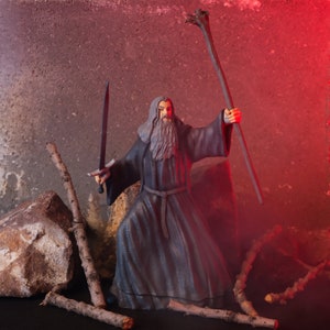 Lord of the Rings-figuur van Gandalf, standbeeld van Gandalf, miniatuur van Gandalf