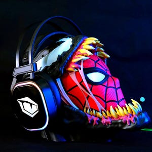 Back to School,Venom-Spiderman Headphone Stand, Hand painted gift for student
