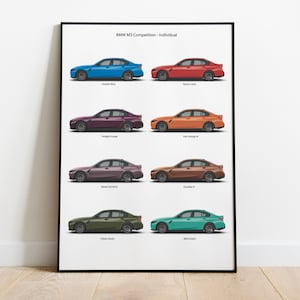 BMW M3 Individual colors | Digiral Print Art | BMW G80 Competition print individual custom BMW M Motorsport design print