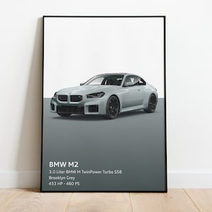 BMW M2 Coupe 2024 Print #5 | Toronto Red | Available Custom for your car! | G87 New model M2 BMW Motorsport | Digital Download