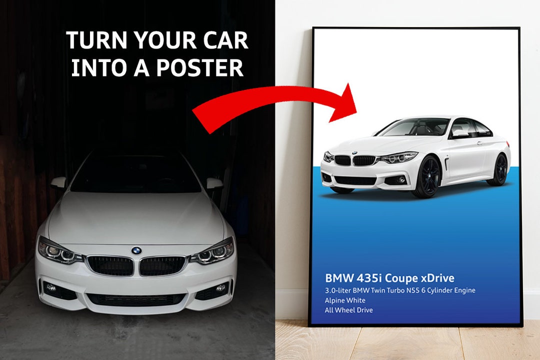 BMW Custom Poster | Personalized Custom BMW Car Poster - Digital ...