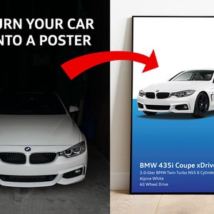 BMW Custom Poster | Personalisiertes Custom BMW Auto Poster - Digitaler Download | Custom Spec als reales Auto - Nachweihnachtsgeschenk !