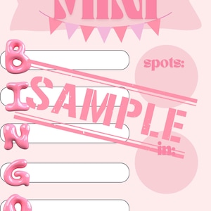 Mini Bingo Board