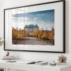 Vienna Print | Home & Office Wall Decoration, Fine Art Photo Poster, Palace in Autumn | Original Photography by seplb