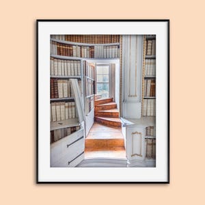 Admont Photo Print | Abbey Library Grand Hall | Austria Architecture Art Print | Baroque Library Poster | Wall Art | Gift Idea | Photography