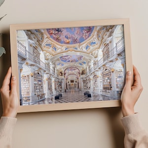 Admont Print | Home & Office Wall Decoration, Fine Art Photo Poster, Baroque Library Print | Original Photography by seplb