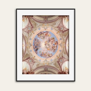 Admont Library Print - Baroque Ceiling Fresco | Original Art Print Austria | Austrian Library Aesthetic | Architectural Photography by seplb