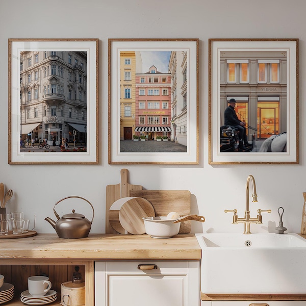 Vienna Prints Set - Iconic Architecture, Home & Office Wall Decoration, Fine Art Photography Poster
