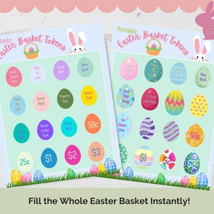 Printable Easter Egg Tokens: Non-Candy Easter Basket Fillers (Digital Download)