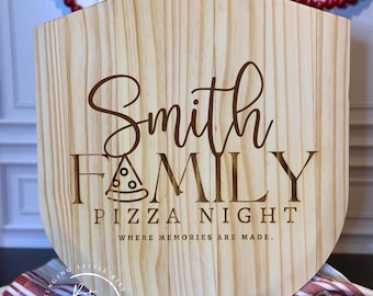 Wooden Pizza Peel Kitchen Accessory Wall Decoration Family Gift Rustic Style Board Custom Design Engraved Wood Pine Material Cooking Tool