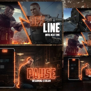 Escape From Tarkov Stream Overlay Package  |  Escape From Tarkov Full Animated Stream Pack / Streamer / Streaming  / Twitch Overlay