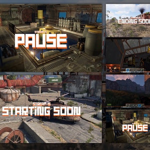 Rust Game Orange Animated Twitch Overlay Package | Rust Hud Overlay : Webcam, Screens, Panels, HUD | Stream, Streaming