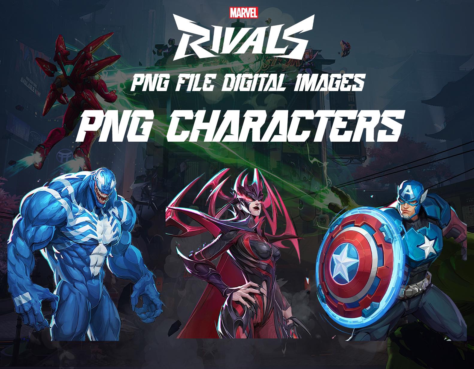 Marvel Rivals PNG Digital Images | 140+ Heroes, Villains & Items ...
