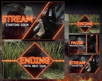 Ontsnappen uit Tarkov-stroomoverlay |  Twitch-stream-overlay | Ontsnappen uit Tarkov | Streamer / Streaming / Starten, Pauze, Einde / Youtube