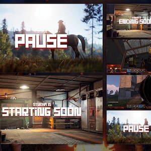 Rust Game Red geanimeerd Twitch-overlaypakket | Rust Hud-overlay: webcam, schermen, panelen, HUD | Streamen, streamen